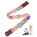 Guitar Strap - 2" Wide Thick Real Cowhide Ends,Safety &amp; Durable Guitar Straps with Soft Embroidery Adjustable Strap,Knit Flower