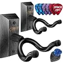 Guitar Wall Hanger 2 Pack U-Shaped Black Mount