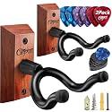 Guitar Wall Hanger 2 Pack U-Shaped Mahogany Mount