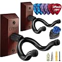 Guitar Wall Hanger 2 Pack U-Shaped Carbonized Red Mount