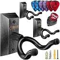 Guitar Wall Hanger 3 Pack U-Shaped Black Mount