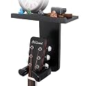 Guitar Wall Mount, Auto Lock Guitar Hanger, Black Wood Guitar Wall Hangers Shelf with Pick Holder, Guitar Holder Wall Mount for Acoustic, Electric Guitar, Ukulele, Bass, Mandolin