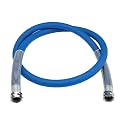 Guitrees 2026 Upgraded Leader Garden Hose 5ft x 5/8", Heavy Duty Short Water Hose, Female to Female Nickel-plated Brass Fittings, Five Layered Braiding, 1000PSI Burst, 300PSI Working (Blue)