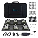 GUITTO Guitar Pedalboard, Secure Clip-On Design Aluminum Alloy Pedal Board with Carry Bag, No Adhesive Needed for Effects Pedals, for Gigs and Rehearsals, GPB-02 Medium