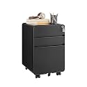 Guizeeopo 3 Drawer Mobile Filing Cabinets for Home Office