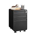 Guizeeopo Lockable 3 Drawer Filing Cabinets for Home Office