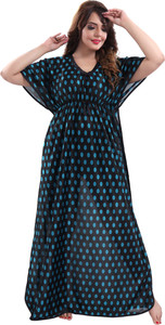 gulabi vastra women nighty green