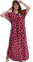 GULABI VASTRA Women Nighty (Pink, Black)
