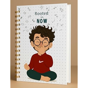 a5 premium hardcover diary notebook  free bookmark  23 x 15 cm  120 gsm 80 dotted pages  waterproof cover  perfect for journaling amp gifting rooted in now