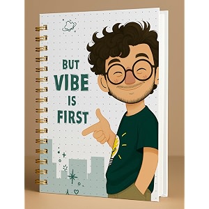 a5 premium hardcover diary notebook  free bookmark  23 x 15 cm  120 gsm 80 lined pages  waterproof cover  perfect for journaling amp gifting but vibe is first