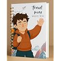 A5 Premium Hardcover Diary Notebook | Free Bookmark | 23 x 15 CM | 120 GSM, 80 Lined Pages | Waterproof Cover | Perfect for Journaling &amp; Gifting (Travel More Worry Less (Red))