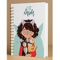 A5 Premium Hardcover Diary Notebook | Free Bookmark | 23 x 15 CM | 120 GSM, 80 Lined Pages | Waterproof Cover | Perfect for Journaling &amp; Gifting (Cat Mom)