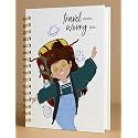 A5 Premium Hardcover Diary Notebook | Free Bookmark | 23 x 15 CM | 120 GSM, 80 Lined Pages | Waterproof Cover | Perfect for Journaling &amp; Gifting (Travel More, Worry Less)