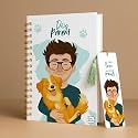 A5 Premium Hardcover Diary Notebook | Free Bookmark | 23 x 15 CM | 120 GSM, 80 Dotted Pages | Waterproof Cover | Perfect for Journaling &amp; Gifting (Dog Parent)