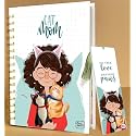 A5 Premium Hardcover Diary Notebook | Free Bookmark | 23 x 15 CM | 120 GSM, 80 Dotted Pages | Waterproof Cover | Perfect for Journaling &amp; Gifting (Cat Mom)