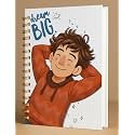A5 Premium Hardcover Diary Notebook | Free Bookmark | 23 x 15 CM | 120 GSM, 80 Lined Pages | Waterproof Cover | Perfect for Journaling &amp; Gifting (Dream Big (Red))