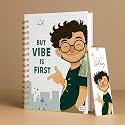 A5 Premium Hardcover Diary Notebook | Free Bookmark | 23 x 15 CM | 120 GSM, 80 Lined Pages | Waterproof Cover | Perfect for Journaling &amp; Gifting (But Vibe Is First)