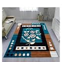 GULDASTA 7x10 Feet Floral Carpet Anti-Slip Living Room Bedroom Area Rug Soft Multi-Color Home Decor Floor Covering Washable Non-Slip Backing Hall Dining Room