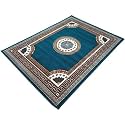GULDASTA Blue Floral Area Rug Carpet 5x7