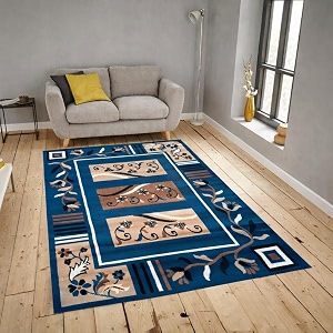 guldasta large bcf carpet 6x8 feet premium anti-slip area rug for living room bedroom washable soft home decor