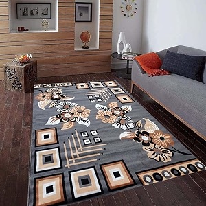 guldasta multi-color floral carpet 7x10 feet dining room living room bedroom premium anti-slip area rug washable decor