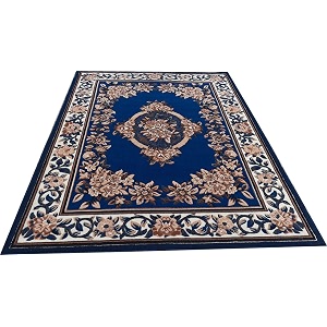 guldasta premium carpet blue area rug 6x8 feet 1 inch thick ultra soft anti-slip dining room living room washable carpet home decor