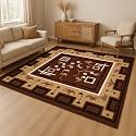 GULDASTA Premium Floral Carpet Size 8x11 Feet Large Soft Multi-Color Living Room Area Rug Anti-Slip Home Decor