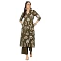 GULMOHAR JAIPUR Women39s Rayon Calf Length Printed