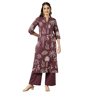 GULMOHAR JAIPUR Womens Rayon Calf Length Printed