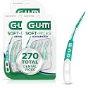 GUM Soft-Picks Advanced,Easy to Use Dental Picks for Teeth Cleaning Health,Disposable Interdental Brushes with Convenient Carry Case,Dentist Recommended DentalPicks,90 Count (Pack of 36)