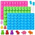 Gummy Candy Molds with 2pcs Droppers, Large Silicone Candy Molds 3 Pack