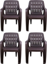 Gunatit Plastic Living Room Chair (Finish Color - Design 6 - PO4, Pre-assembled)