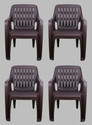 Gunatit Plastic Living Room Chair (Finish Color - Design 3 - PO4, Pre-assembled)