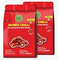 Gundu Chilli Whole 250g Pack of 2 – Natural, Organic Boriya Dried Red Chilli,Round Chilli Spicy &amp; Aromatic for Indian Cooking