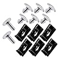 gunhunt 14 PCS Lower Engine Radiator Splash Guard Screws, Engine Access Cover Pins, Radiator Hood Fastening Clips, Suitable for Honda Accord Civic CRV 90674-TY2-A01, 90105TBAA00 (Silver)