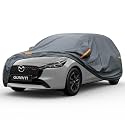 GUNHYI Premium Car Cover Custom Fit Mazda 2, 16 Layers Heavy Duty Car Cover Waterproof All Weather with Zipper Door for Sun Rain Snow Dust Uv Protection