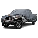 GUNHYI Premium Truck Cover Custom Fit Jeep Gladiator, 16 Layers Heavy Duty Truck Cover Waterproof All Weather with Zipper Door for Sun Rain Snow Dust Uv Protection