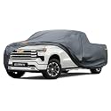GUNHYI Premium Truck Cover Custom Fit Chevrolet Silverado 1500 Crew Cab Short Bed, 16 Layers Heavy Duty Truck Cover Waterproof All Weather with Zipper Door for Sun Rain Snow Dust Uv Protection