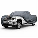 GUNHYI Premium Truck Cover Custom Fit GMC Sierra 2500HD/3500HD Crew Cab Short Bed, 16 Layers Heavy Duty Truck Cover Waterproof All Weather with Zipper Door for Sun Rain Snow Dust Uv Protection