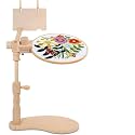 guofa Embroidery Hoop Stand, Hands Free Cross Stitch Stand for Lap/Ovals, 360° Adjustable Wooden Holder for Cross Stitch &amp; Craft Needlework