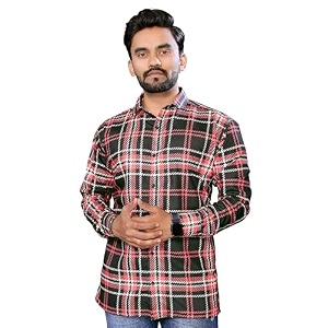 GURIK Mens Cotton Box Checkered Slim Fit