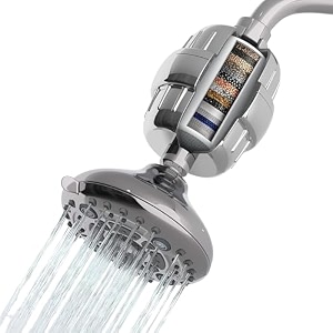 gurin abs multi-function overhead rain shower head for bathroom high pressure showerhead with adjustable angles anti-clogging silicone nozzles
