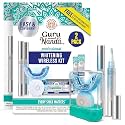 GuruNanda Professional Teeth Whitening Wireless Kit with LED Light &amp; Whitening Pen, Helps Remove Surface Stains from Coffee, Food, Soda, 40 Treatments (Pack of 2)