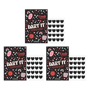 gush beauty black heart pimple patch tea tree hydrocolloid  3 x 20 count