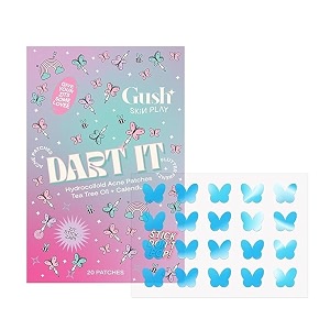 gush beauty black heart pimple patch tea tree hydrocolloid  3 x 20 count