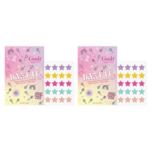 gush beauty black heart pimple patch tea tree hydrocolloid  20 count