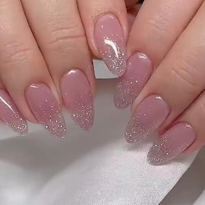 gush beauty press on nails reusable candy land - medium almond  24 pack
