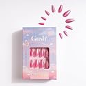Gush Beauty Press On Nails, French Pink Tips - Medium Almond | 24 Pack
