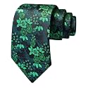 GUSLESON 3.15"(8cm) Fashion Striped PaisleyTies Mens Plaid Flower Necktie for Wedding