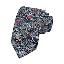 GUSLESON 3.15"(8cm) Fashion Striped PaisleyTies Mens Plaid Flower Necktie for Wedding